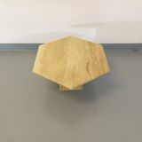 Vintage travertine hexagonal coffee table from the 70s 80s