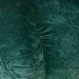 Pair of Beka armchairs in green velvet