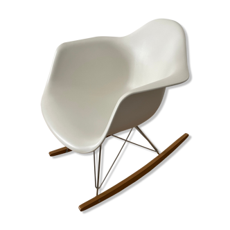 White Eames rocking chair