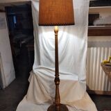 Gilded wooden floor lamp