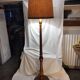 Gilded wooden floor lamp