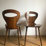 Pair of bistro chairs "rustic" model of baumann called "ant"