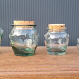 Set of 4 glass spice jars