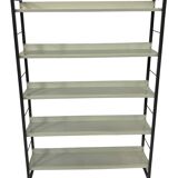 Free stanting Tomado shelving unit in metal and gray - 1960s Dutch Design