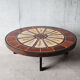 Coffee table "herbarium" oval bu Roger Capron in ceramic circa 1965