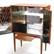 Teak Bar Cabinet with Harlekin Mirrors by Illum Wikkelsø