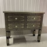 Commode Orientale ciselée 4 tiroirs