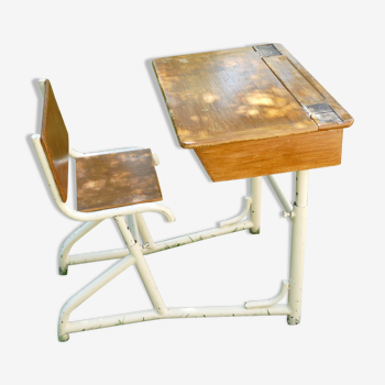 Original vintage schoolboy desk fully adjustable and removable
