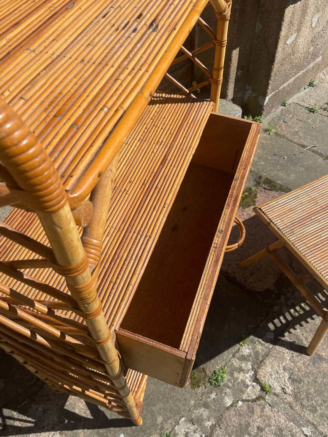 Rattan living room set, 1970s