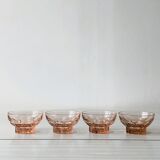 Set of 4 small versatile cups - Ideal for ice cream, liqueur and desserts - old pink