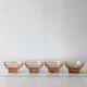 Set of 4 small versatile cups - Ideal for ice cream, liqueur and desserts - old pink