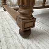 Solid walnut farmhouse castle table 1900 XXL