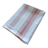 Nappe ancienne rose et blanche