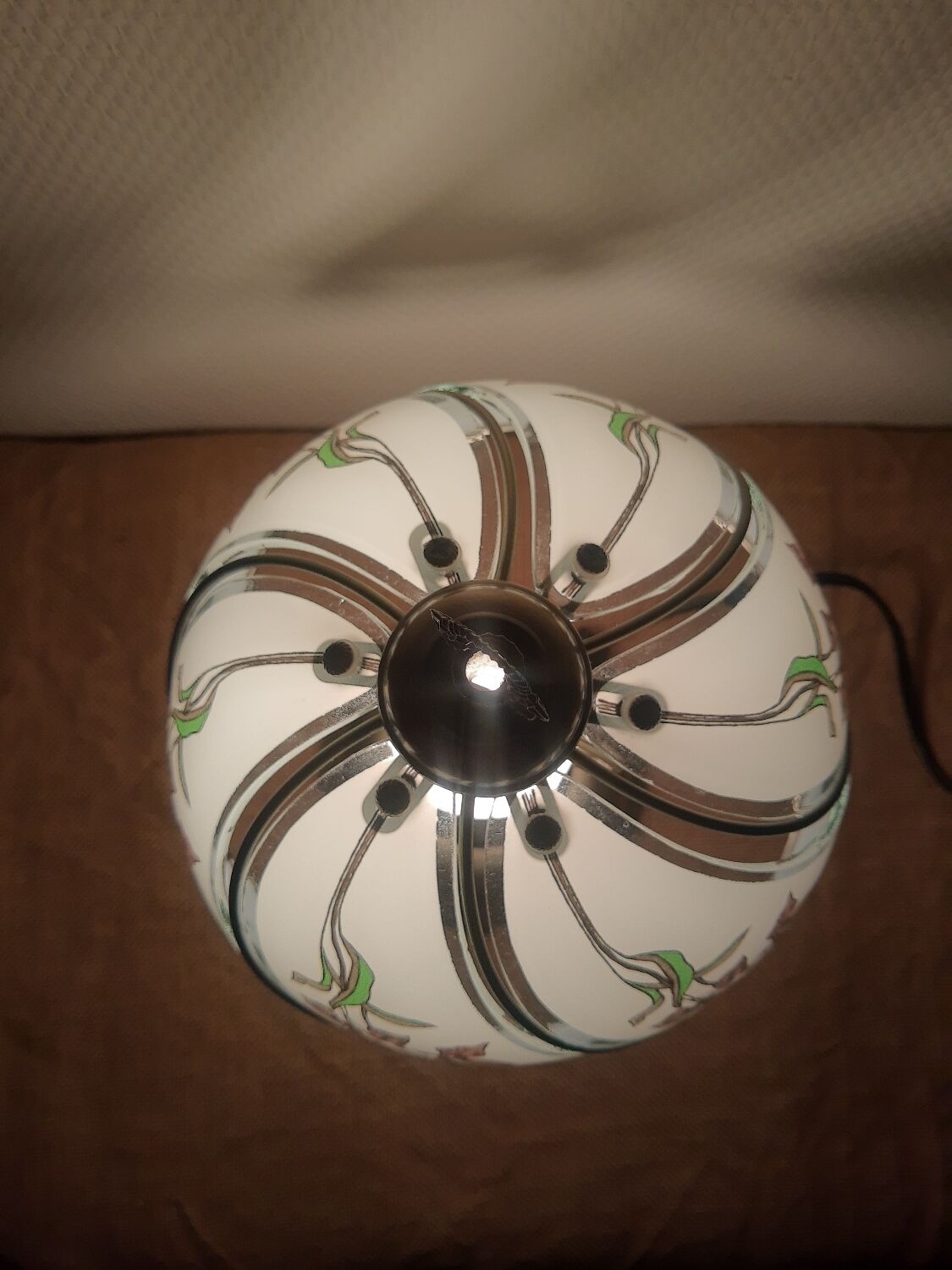 Touch table lamp vintage floral patterns