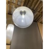 Contemporary Vanished White Sphere in Murano Glass Pendant Light