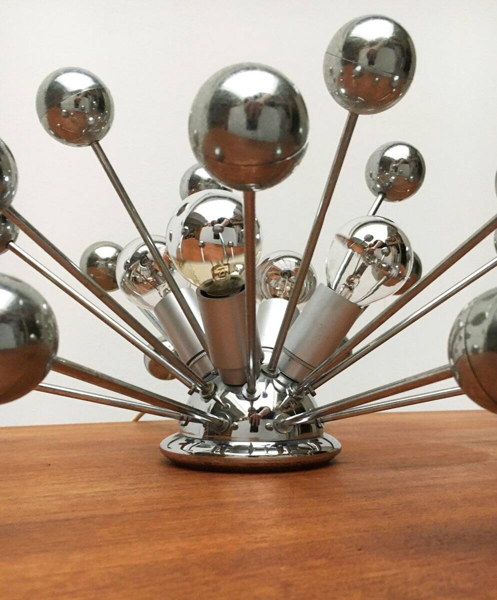 Lampe de table atomique allemande de l'âge spatial du milieu du siècle de Cosack