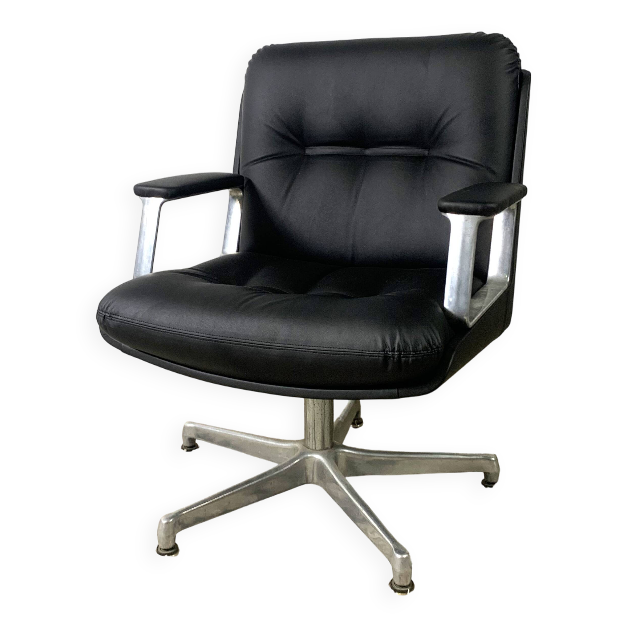 Italian Design Office Leatherette Armchair By Vaghi