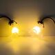 Swan neck wall lights in bronze and glass - early 20th century.