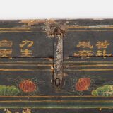 Illustrated Chinese wooden trunk with original patina (China, 1900) #26
