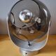 Lampe space age en métal chromé et verre fumé 1970