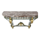 Wrought iron console in Louis XV style, 19th century.