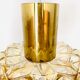 Amber Bubble Glass Pendant Lamp by Helena Tynell for Glashütte Limburg