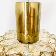 Suspension en verre bulle ambre par Helena Tynell pour Glashütte Limburg