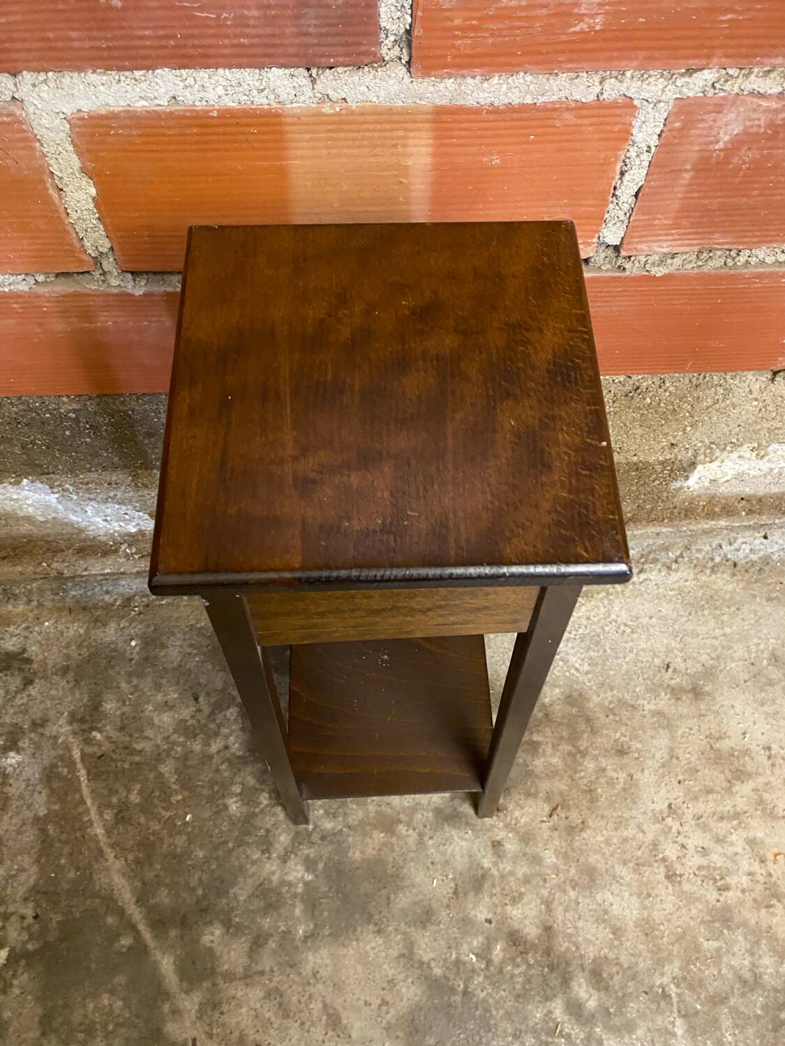 Vintage Wooden Stool #D458