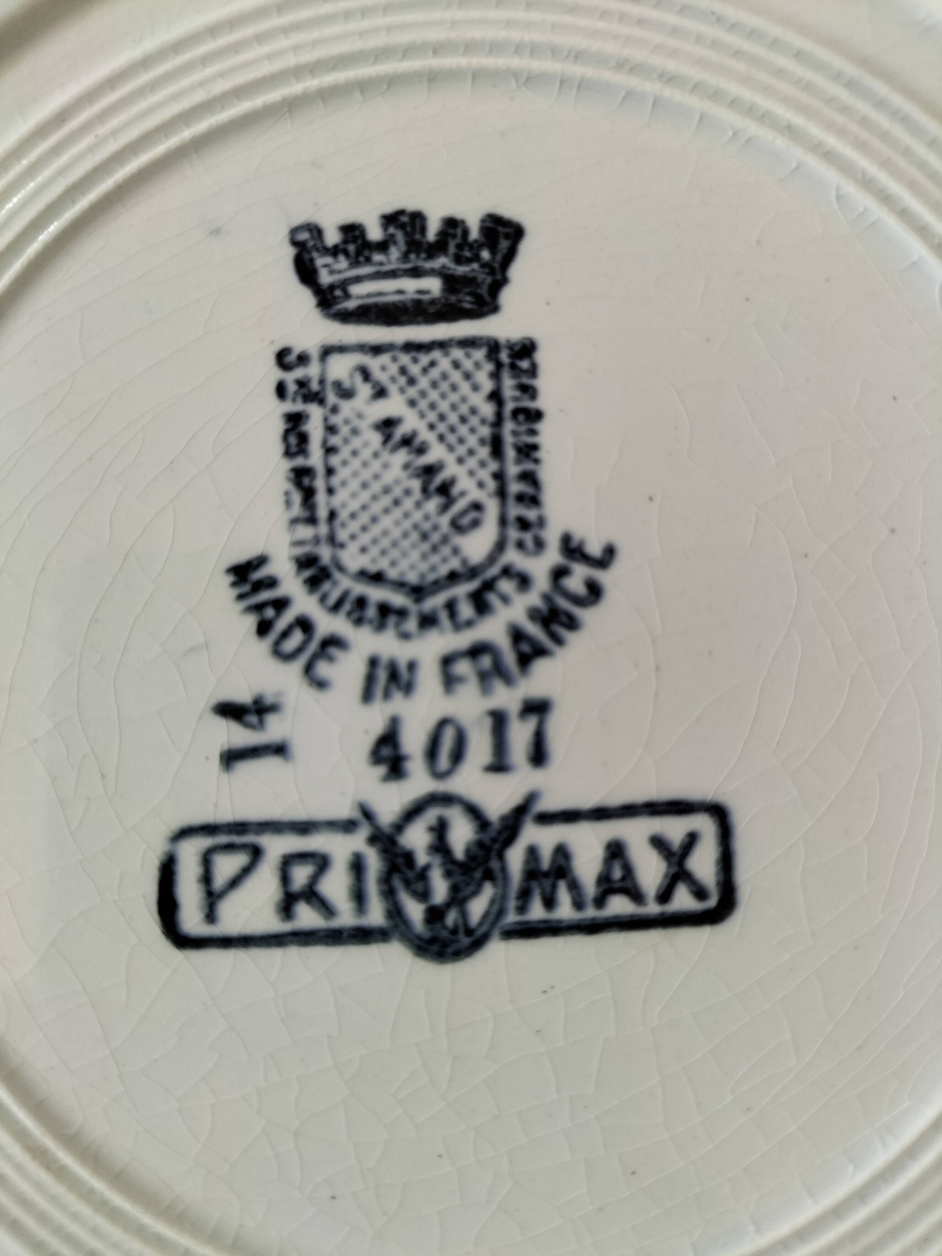 Set of two ironstone deep plates Saint-Amand Primax
