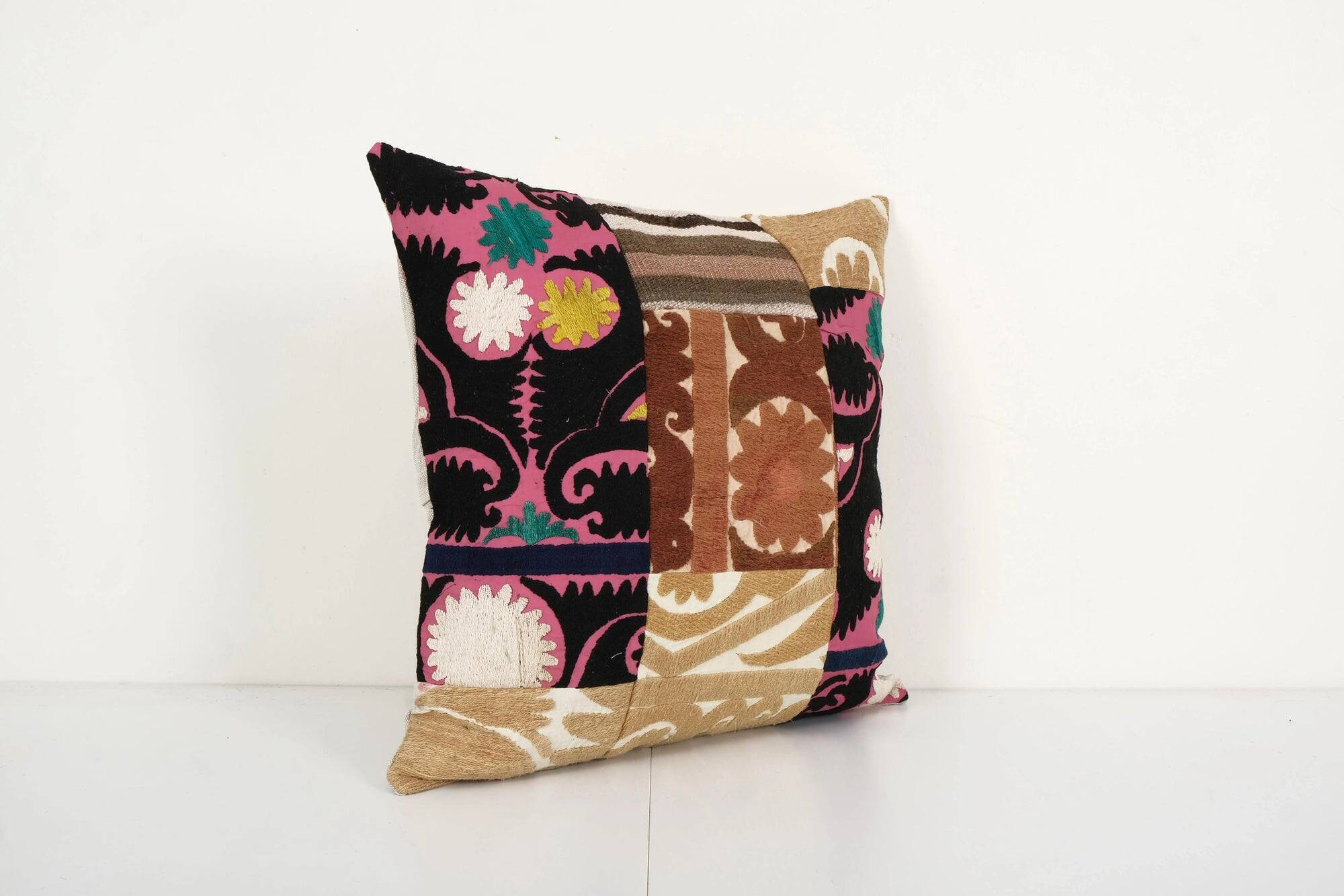 Vintage embroidered cushion cover 48x46 cm