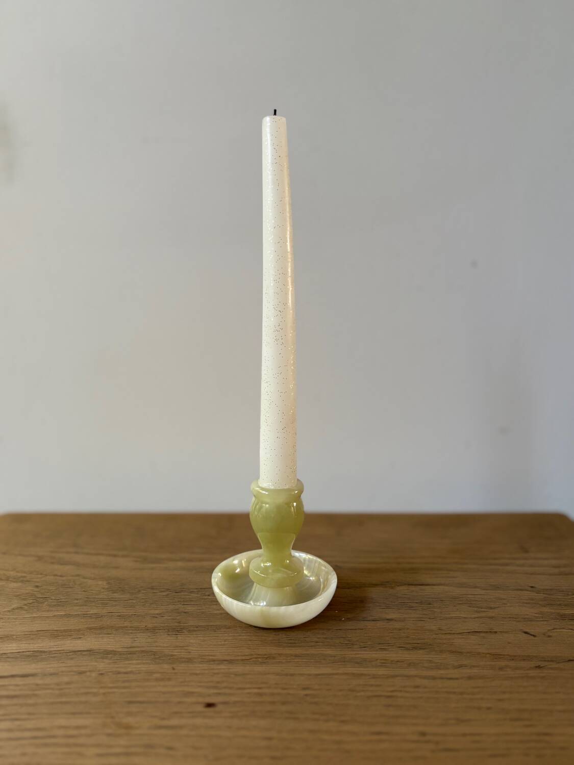 Vintage onyx candle holder from Italy, 1960s-1970s