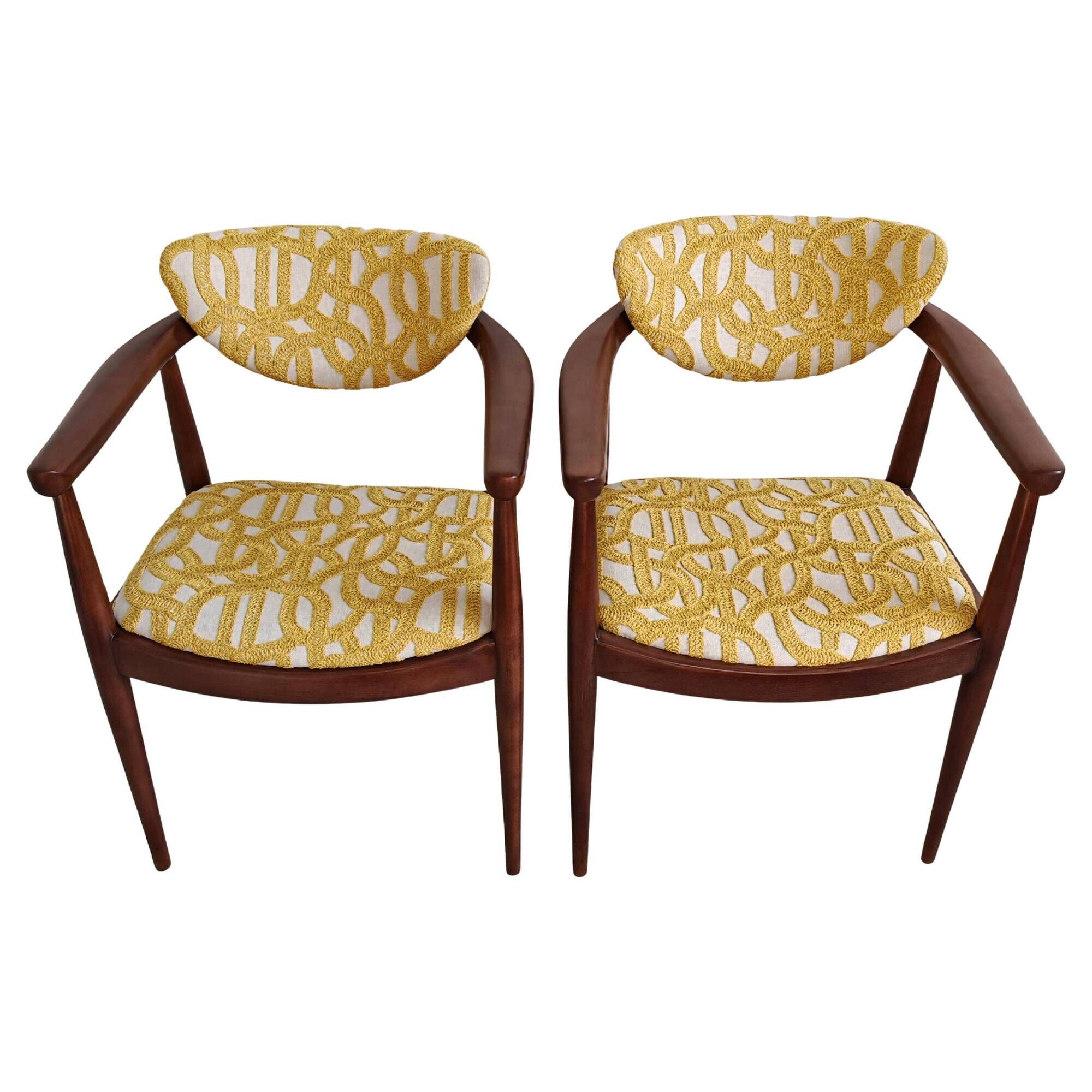 MCM dining chair with armrests by Bernardo Bernardi 1960s
