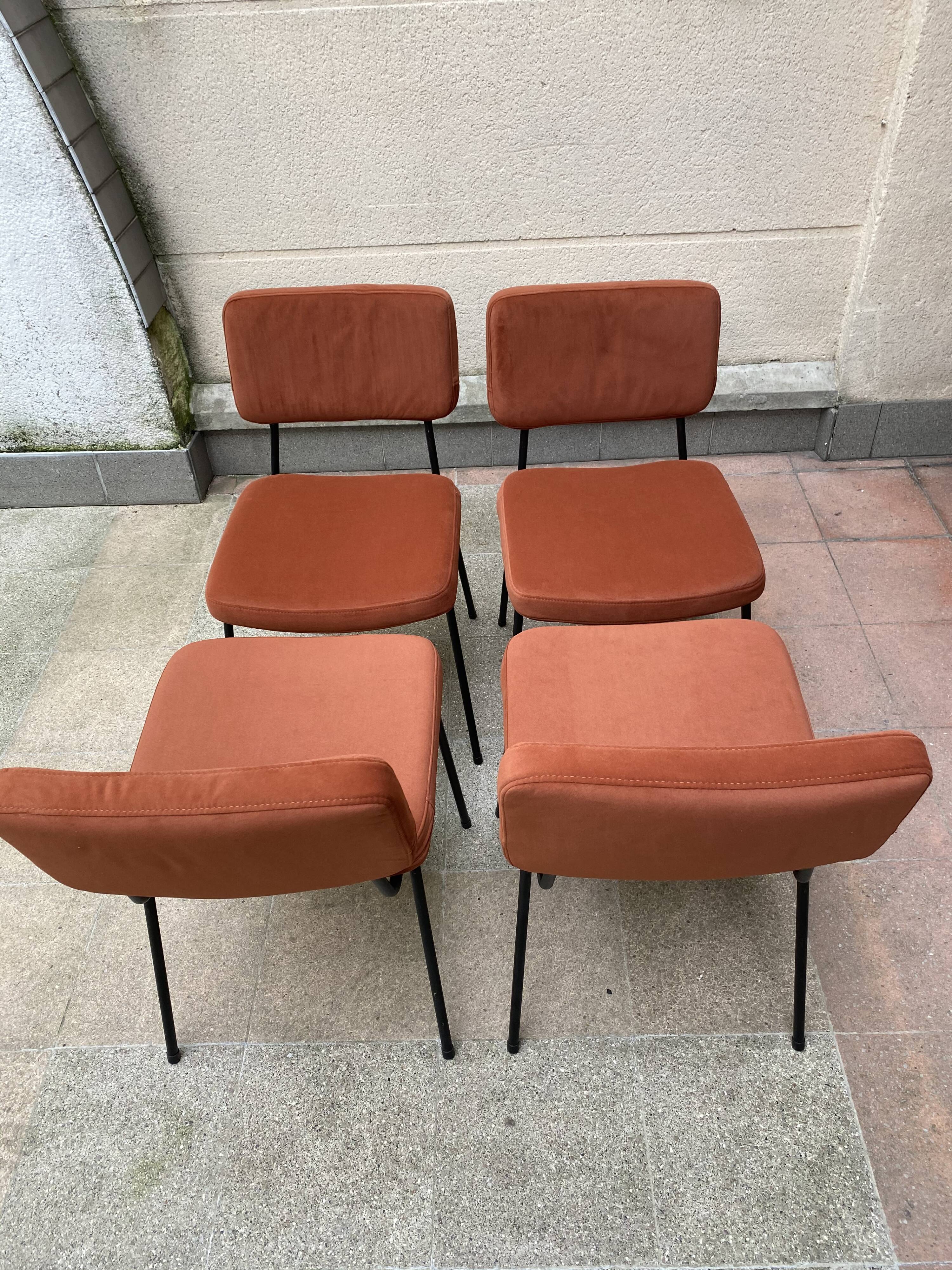 Série de 4 chaises André Simard 1960