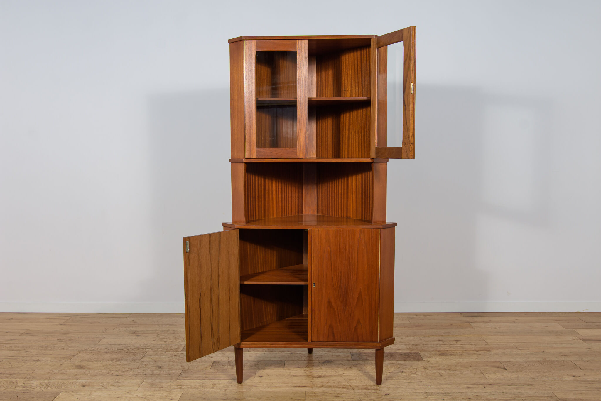 Mid-Century Modern Teak Corner Cabinet, Denmark, 1960s
