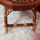 Fauteuil enfant en rotin vintage