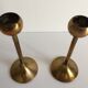 Pair of Scandinavian candlesticks in solid brass