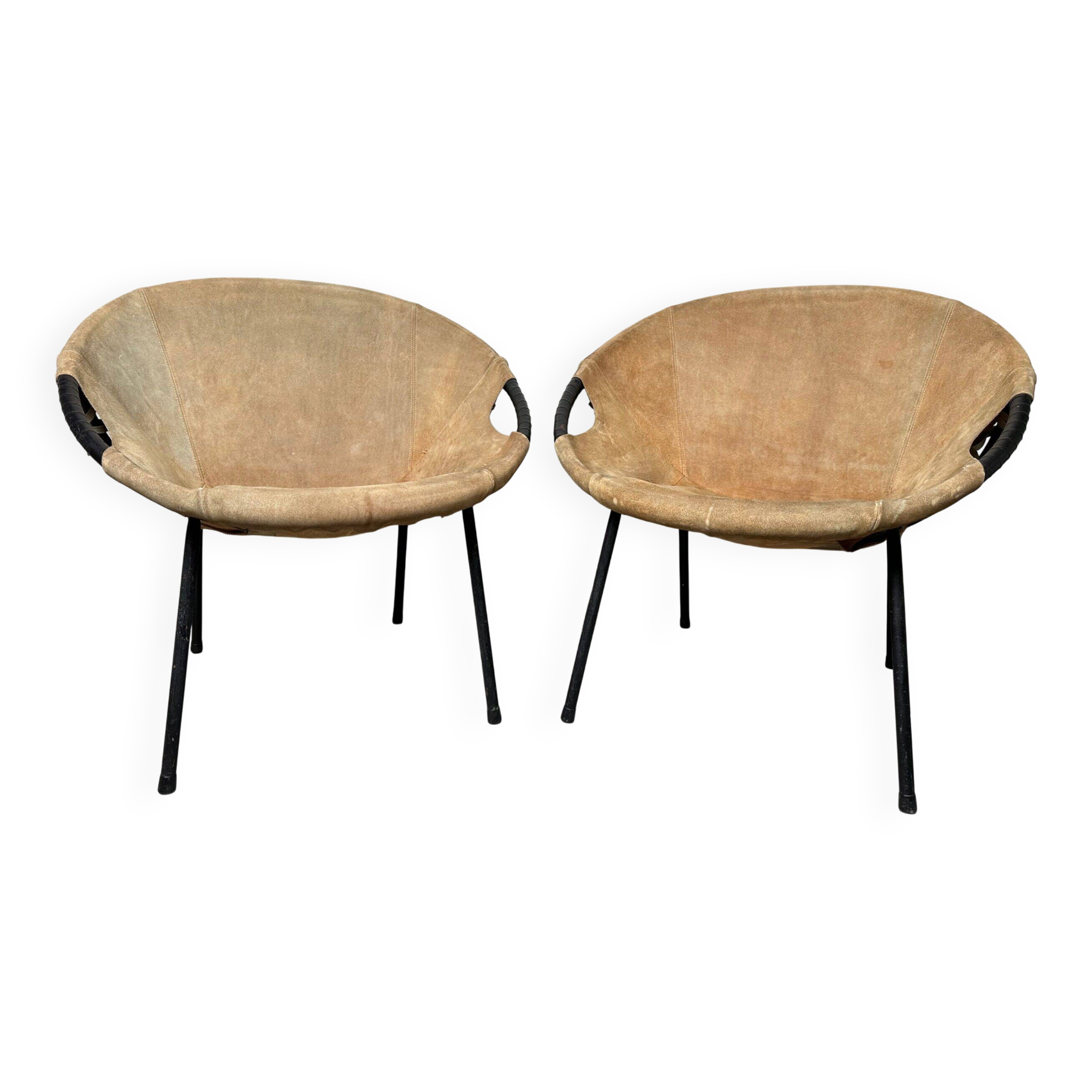 2x vintage balloon chairs – Lusch Erzeugnis – 1960s