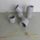 Set de 6 coquetiers petites tasses en grès moucheté