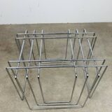 Porte revue en métal chromé par Willi Glaeser pour TMP années 80