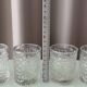 Set of 4 Vintage Ice Textured Shot Glasses / Tealight Holders