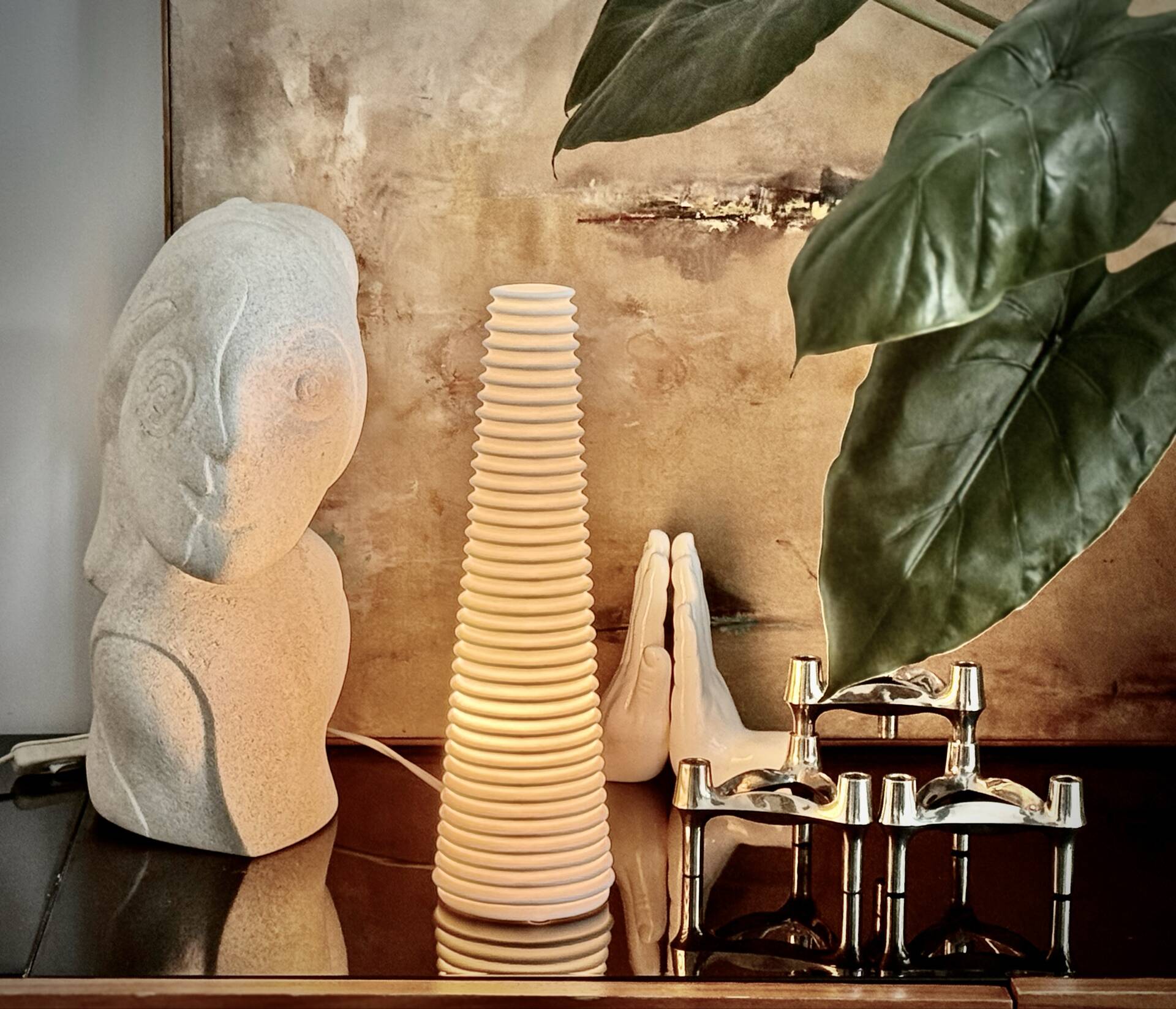 Bista Vintage Desk Lamp in Porcelain