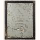 Antique French mirror from the late 19th century with a black painted frame.