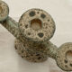 Dieulefit ceramic anthropomorphic candlestick or candlestick