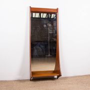 Large wall mirror in Danish teak by Pedersen and Hansen 1960.