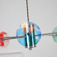 Suspension italienne en verre Duo années 70