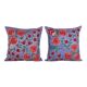 Lot de 2 housses de coussin brodées vintage 48x48 cm