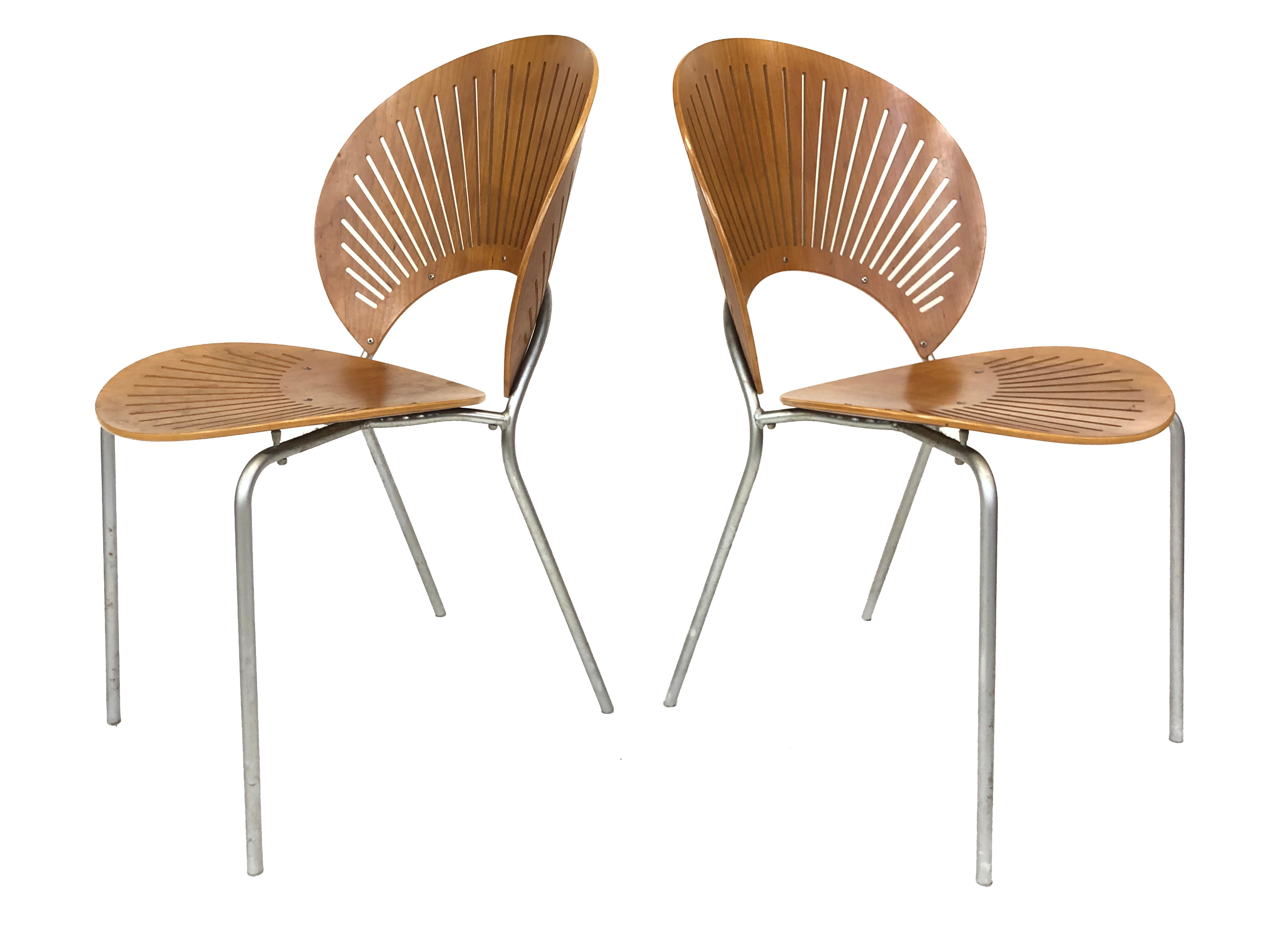 Suite de quatre chaises danoise "Trinidad" par Nanna Ditzel pour Fredericia Stolefabrik en teck