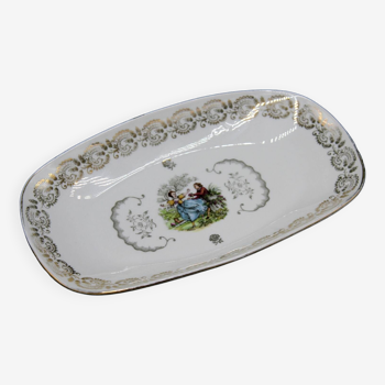 Small Dish, Ravier, Butter Dish or Empty Pocket in French Porcelain - Fragonard style pattern - 18th century