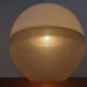 Two-Piece Opal Glass Table Ball Lamp, Italy, 1960s