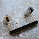 Wall sconce with two chrome lights from the 70s